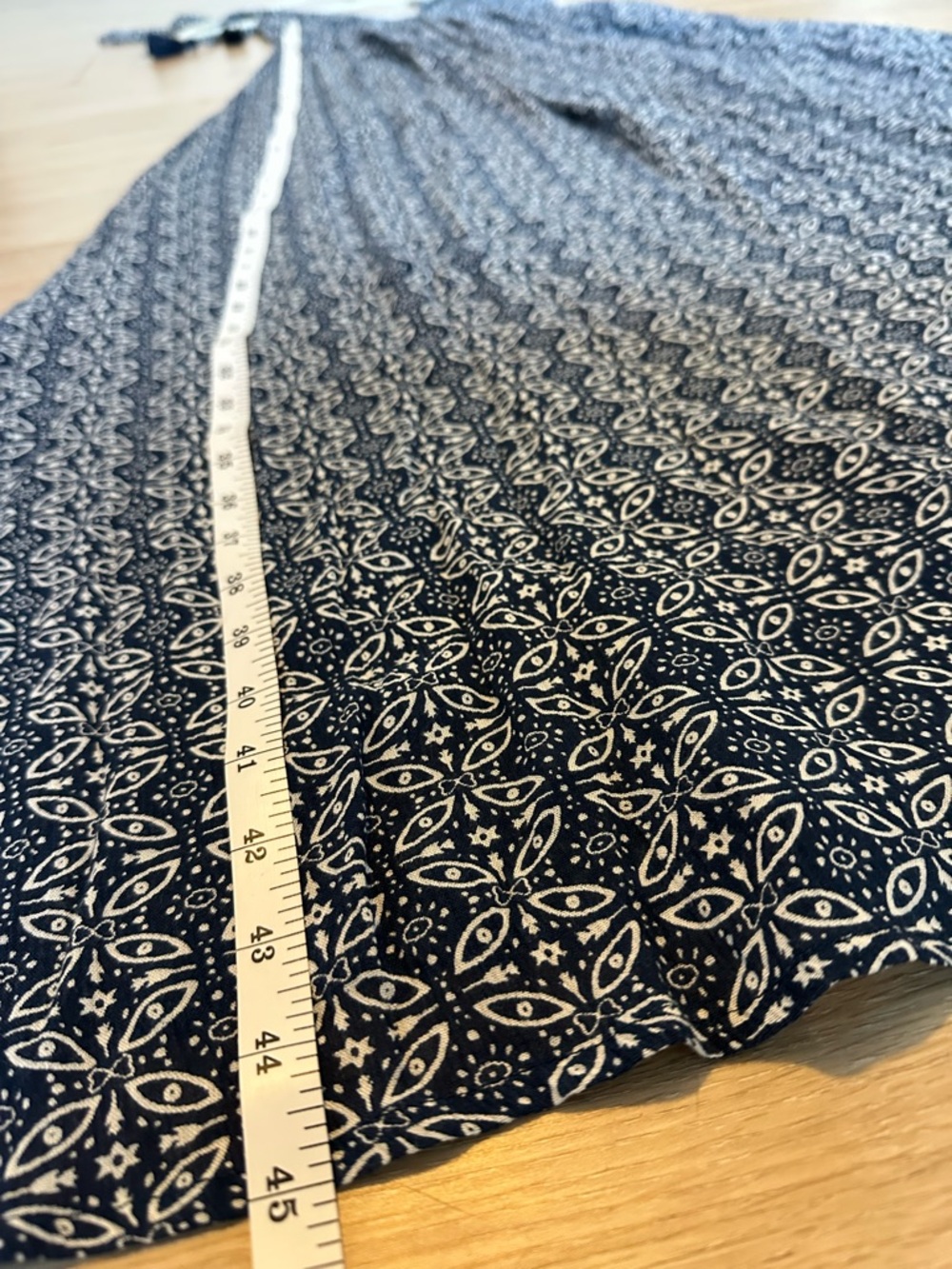 Lulu's Navy Blue Floral Tie-Shoulder Boho-Maxi-Flowy Summer Dress - Picture 5 of 8